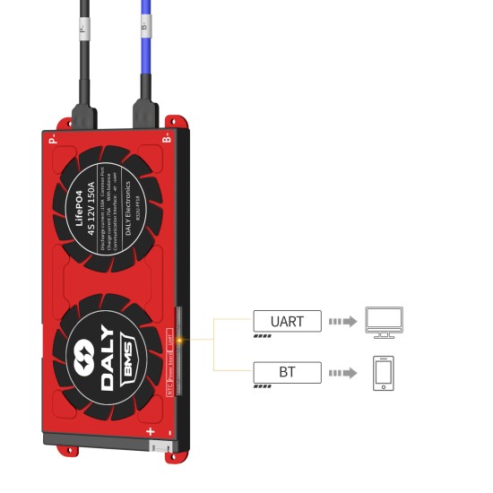 Smart LFP 4S 12V 150A common port with one temp